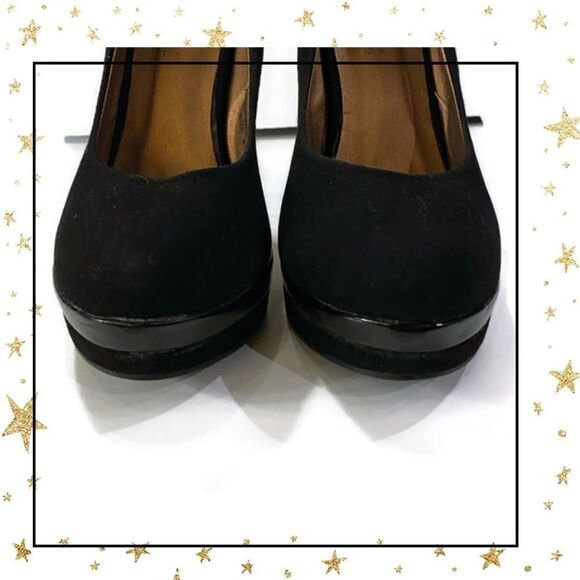 Shoedazzle Black Cheetah Platform Heels 8.5 - Picture 5 of 7